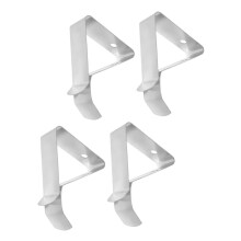 4 Pack Grill Thermometer Probe Clip Holders Stainless Steel for BBQ Smoker and Oven Racks