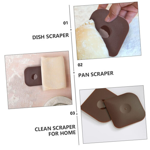 Non Stick Pan Scraper Set for Cast Iron, NonScratch, Ergonomic Grip, Kitchen Cleaning, 4 Pack 2