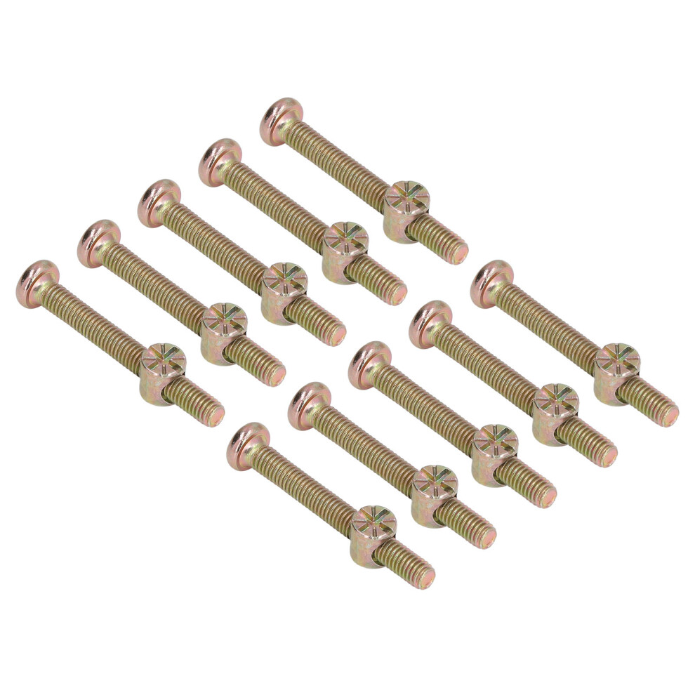 10 Pcs M6x60mm Galvanized Stainless Steel Baby Bed Crib Screws 9371376164049