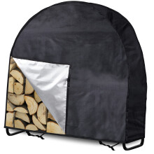 Round Firewood Rack Cover Heavy Duty Waterproof with Zipper Fits 32 and 36 Inch Racks