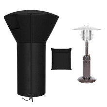 Tabletop Heater Cover, Waterproof 420D Black with Zipper, 22 Inch Round Patio Heater Cover