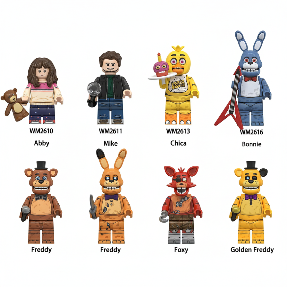 Photos - Construction Toy 8PCS Five Nights at Freddy's LEGO-Compatible Minifigures Kit for Kids DIY Building Figures