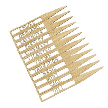 Wooden Plant Labels and Markers Reusable Garden Tags for Flowers and Herbs, 12 Pack