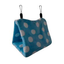 Bird Hammock Hideaway Plush Hanging Nest for Cages, Warm Cozy Hut for Parrotlets and Small Birds
