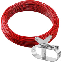 Pool Cover Cable and Winch Kit for Above Ground Pool Winter Cover 100ft Plastic Coated Steel Cable