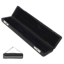 Gray Leather Oxford Cloth 16-Hole Flute Case Cover Bag for Music Lovers