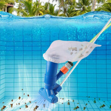 Pool Vacuum Head, Manual Pool Vacuum Cleaner Kit for Pool, Spa and Hot Tub, No Electricity, Blue