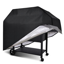 Waterproof BBQ Grill Cover 210D Oxford Heavy Duty Windproof RipProof AntiUV Black M 100x60x150cm