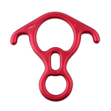 High Strengths Aluminum Alloy Figure 8 Descender For Rock-Red
