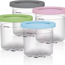 Contenants Creami Pint réutilisables et de couleurs assorties, 473 ml (16 oz), compatibles lave-vaisselle, de rechange pour sorbetière Ninja