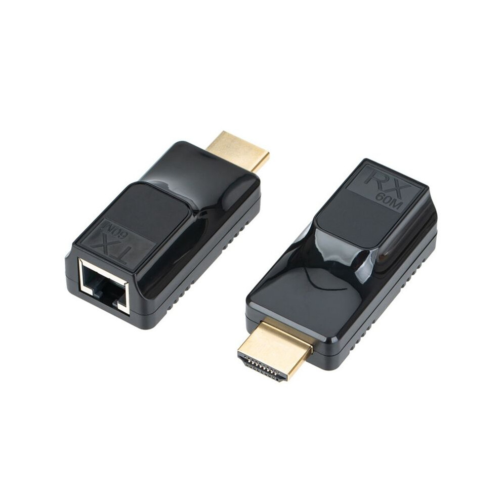 60M -Compatible Extender Rj45 To -Compatible 1080P Hd Video Network Cable Extender Adapter For Hdtv Monitor 6032692752107