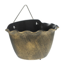 Vintage Wall Hanging Planter with Drainage, Retro Painted Flower Pot for Indoor Outdoor SpaceSaving Decor