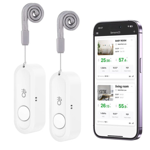 New WIFI Tuya  Thermometer and Humidity Sensor Mobile APP Wireless Temperature and Humidity Sensor 2Pcs 2