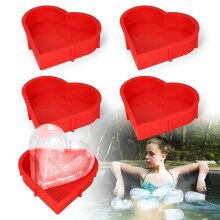 4 Pack Reusable Silicone Ice Block Mold 6lbs Extra Large for Cold Plunge Tubs & Ice Baths, Freezer IceCube Trays