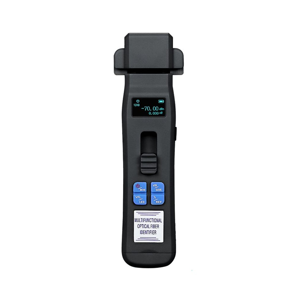 Aua-C607 Rechargeable Optical Fiber Identifier + Opm + Vfl + Led Fiber Optic Cable Tester Ftth Tool Black/Light 6031722827662
