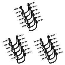 18 Pack 6 Inch Guitar Patch Cable, Instrument Guitar Pedal Cable Right Angle Flat Patch Cable