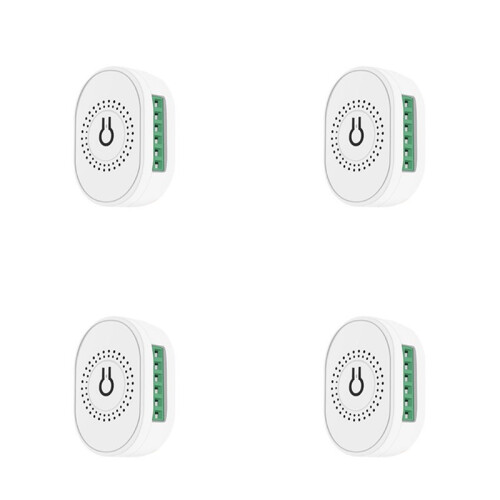 4X Tuya  WiFi Ventilator Plafondventilator Schakelmodule Dual-Mode Reset Voice  Controller voor Alexa  Home Wit 1