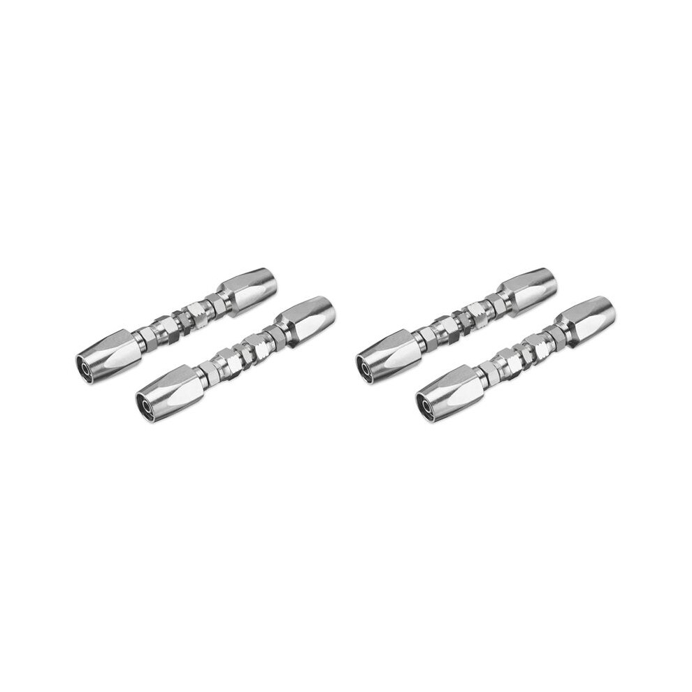 4Pcs Hydraulic Hose Repair Kit, Reusable, 2-Wire Reusable Hydraulic Repair Fitting 3/8Inch 4713734744954