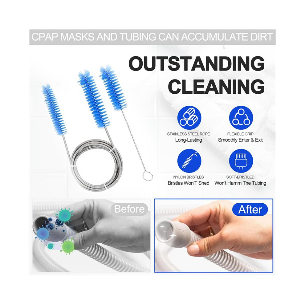 8-Piece Set of CPAP Tube Cleaning Brush, Suitable for Standard CPAP Hoses and Masks with Diameters of 15-22mm