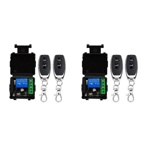 2X 433MHz Wireless Remote Control  RF Relay 12V Remote Control  for Garage Door Motor Light Control