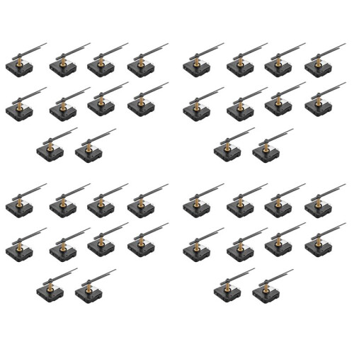 40 Stück 31 mm Langer Schaft Quarzuhr-Uhrwerk-Mechanismus DIY Uhrreparatur-Zeiger-Set Uhrwerk-Reparatur-Werkzeugteile