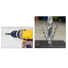 2pcs M6X1.0mm High-Speed Steel 4341 Titanium Plated Composite Tap Drill and Tap Integrated Machine Tap Open
