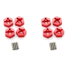 8x Adaptateur Hexagonal de Moyeu de Roue de Combinateur en Métal 12Mm pour Accessoires de Pièces de Mise à Niveau de Voiture 104001 1/10