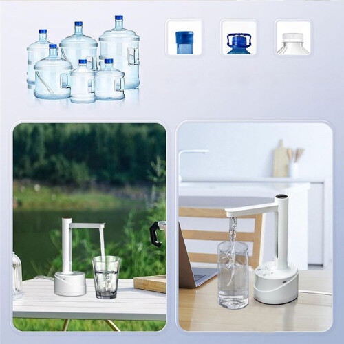 Rechargeable Drinking Water Bottle Pump Electric Water Gallon Bottle Pump Automatic Water Dispenser Foldable Desktop 2