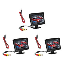 3X 9V-24V 4.3 Inch Car Rearview Monitor Kit TFT LCD Rear View Camera Reversing Parking System Monitor Without Camera