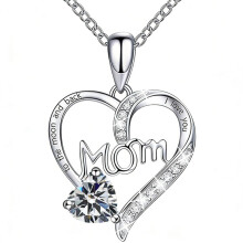 (【April】White Diamond, Gold color) New Fashion Heart 12 Birthstone CZ Necklace, Holiday Gift Choker