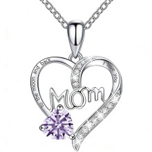 New Fashion Heart 12 Birthstone CZ Necklace, Holiday Gift Choker
