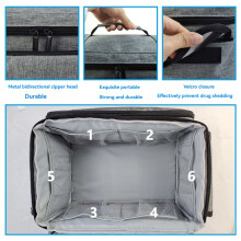 Medicine Storage Bag Empty Lockable Pill Bottle Organizer with Portable Zippered Pouches Medicine Box for Home Travel,D