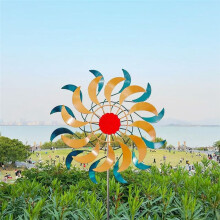 Wind Spinners Outdoor Metal Wind Spinner Vintage Windmill Waterproof Pinwheels Large Wind Spinners for Yard and Garden