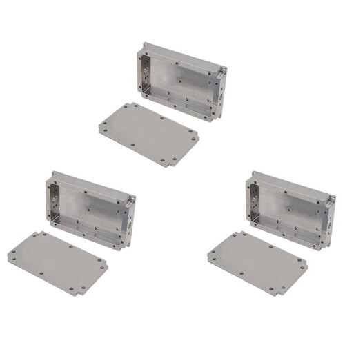 3X Aluminum Case Shielded Box Housing RF Box Signal Dissipation SMA-KFD46 Multi-Function Amplifier Case