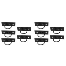 10Pack Black Decorative Ring Rope Supports Holders for Rope Fencing Stair Deck Railing Wall Mounted Hanger Ceiling Hook
