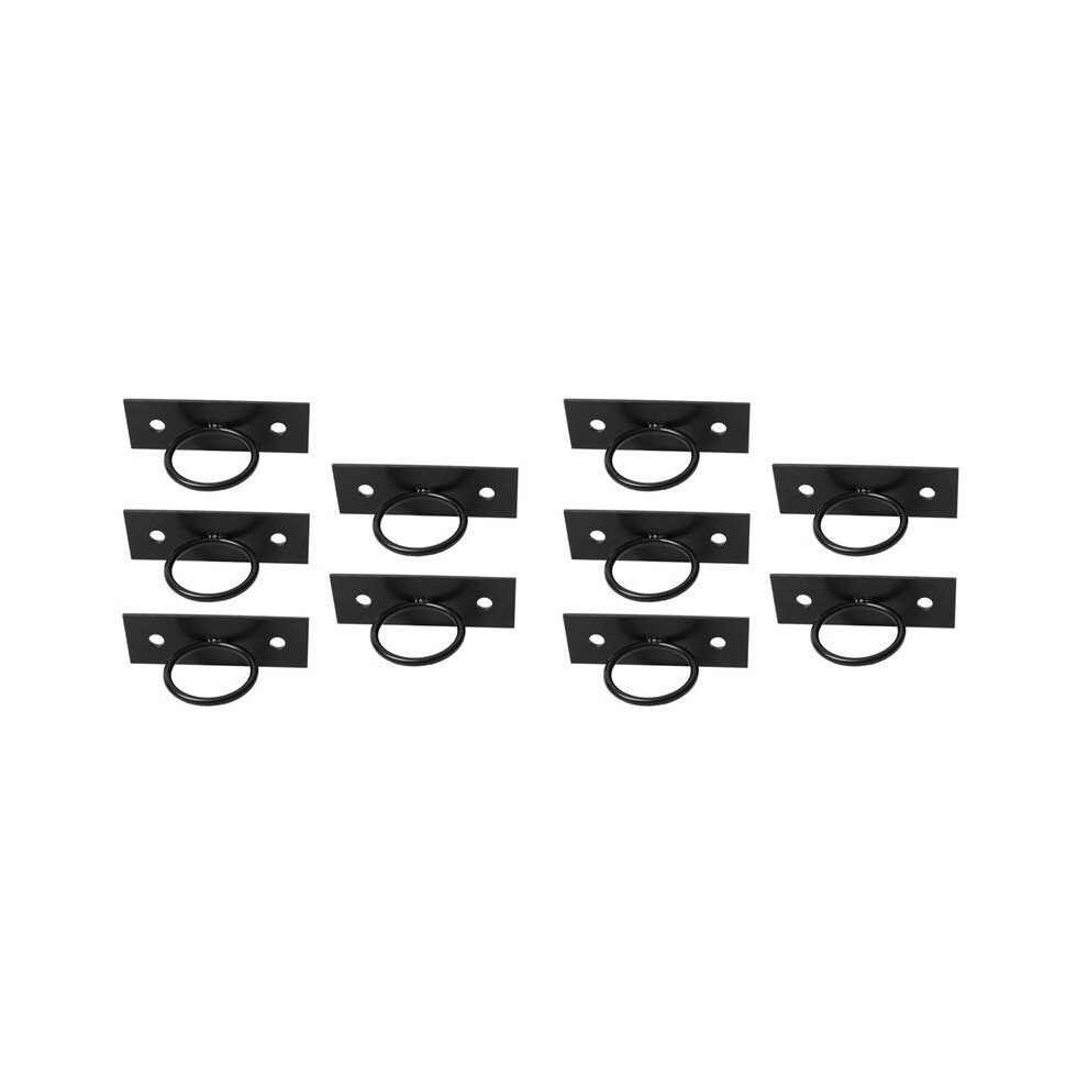 10Pack Black Decorative Ring Rope Supports Holders For Rope Fencing Stair Deck Railing Wall Mounted Hanger Ceiling Hook 6033349094083