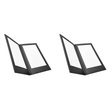 2X Rechargeable LED Light Menu Book PU Leather Display Book Night Club Restaurants Beer Bar Shop Cafe Two Pages