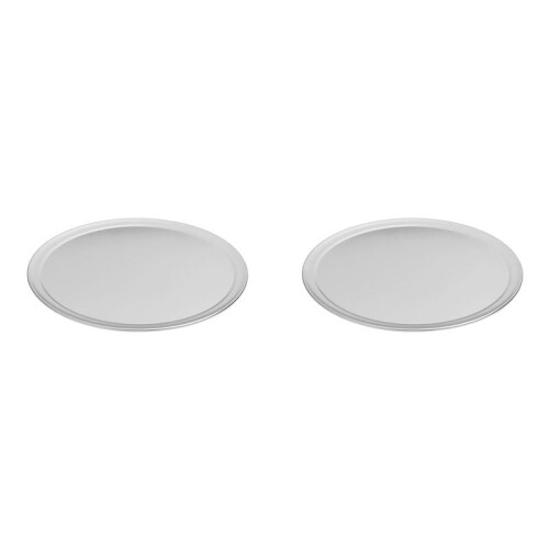 2X Bandeja para Assar Pizza de Alumínio com Borda Larga de 10 Polegadas - Durável, Leve e Perfeita para Assar
