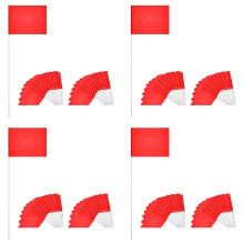 80pcs Red Marking Flags for Lawn, Lawn Marking Landscape Flags, Yard Watering Flags, Non-Stick Irrigation Flags