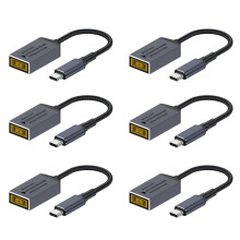 6X PD100W for   Square Jack to USB Type-C Converter Charging Cable Compatible with for  Laptop Charger