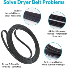 341241 Dryer Belt for Amana Roper Replacement Parts, 341241 Dryer Drum Drive Belt Replaces AP2946843