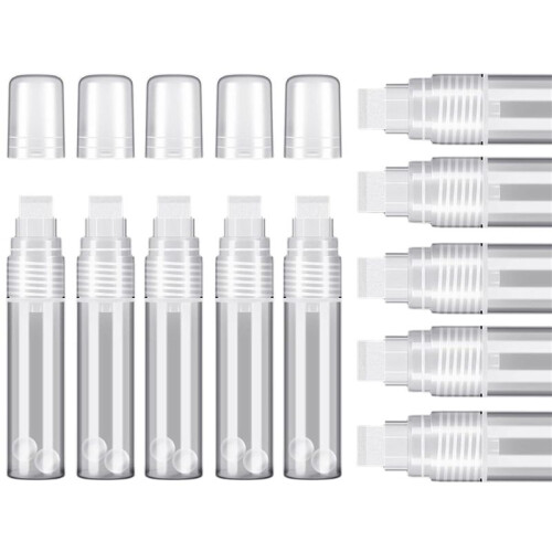 30 Pack Paint Pens 15 mm White Empty Acrylic Permanent  Clear Acrylic Paint  Pens Refillable  Pen 2