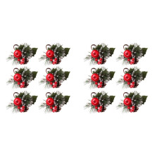 2X Nappe Rond Rond de Serviette Décoration de Table de Noël Noël Un Fruit Boucle de Serviette(Pomme)