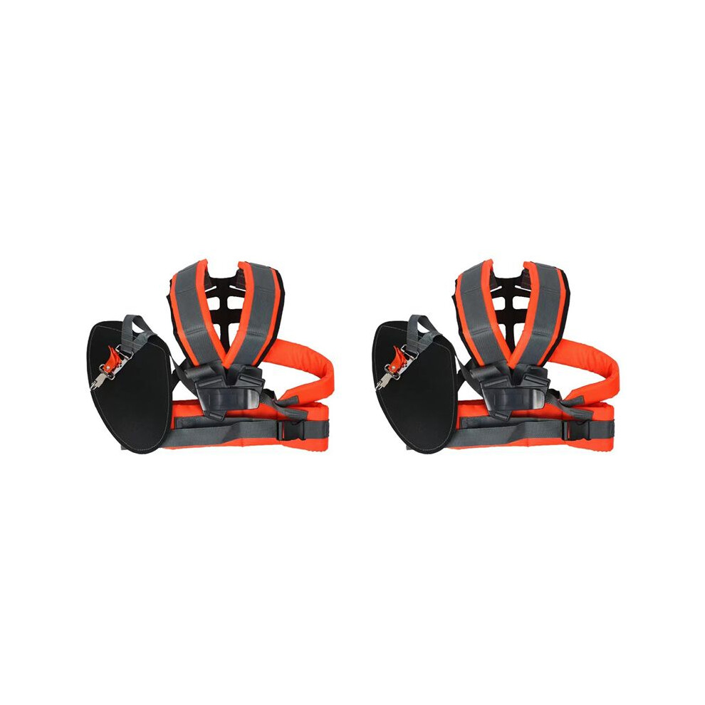 2X Trimmer Shoulder Strap Padded Universal Adjustable Weed Eater Harness Double Shoulder Harness For Weed Trimmer Gray 6032242368437