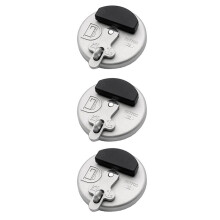 3X Locking Fuel Tank Cap 7X7700 for CAT Dozer Excavator D6R D5C 311D 312D 320D 321D 323D Gray