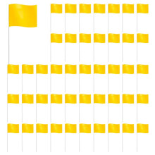 Marking Flags Flags for Lawn 120 Pack, PVC Small Flags,Marking Flags Lawn Flags, Garden Flags,Survey Flags,Yellow