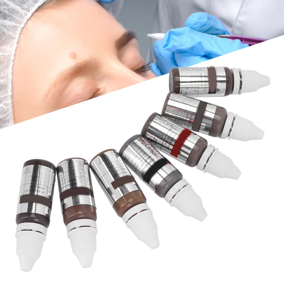 7pcs 15ml Microblading Eyebrow Tattoo Practice Ink Set â Fast Coloring