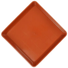 Square Plant Tray 22.5 x 22.5 x 3.2 cm Red Brown PP Flower Pot Saucer Waterproof and Durable for Indoor Outdoor Use