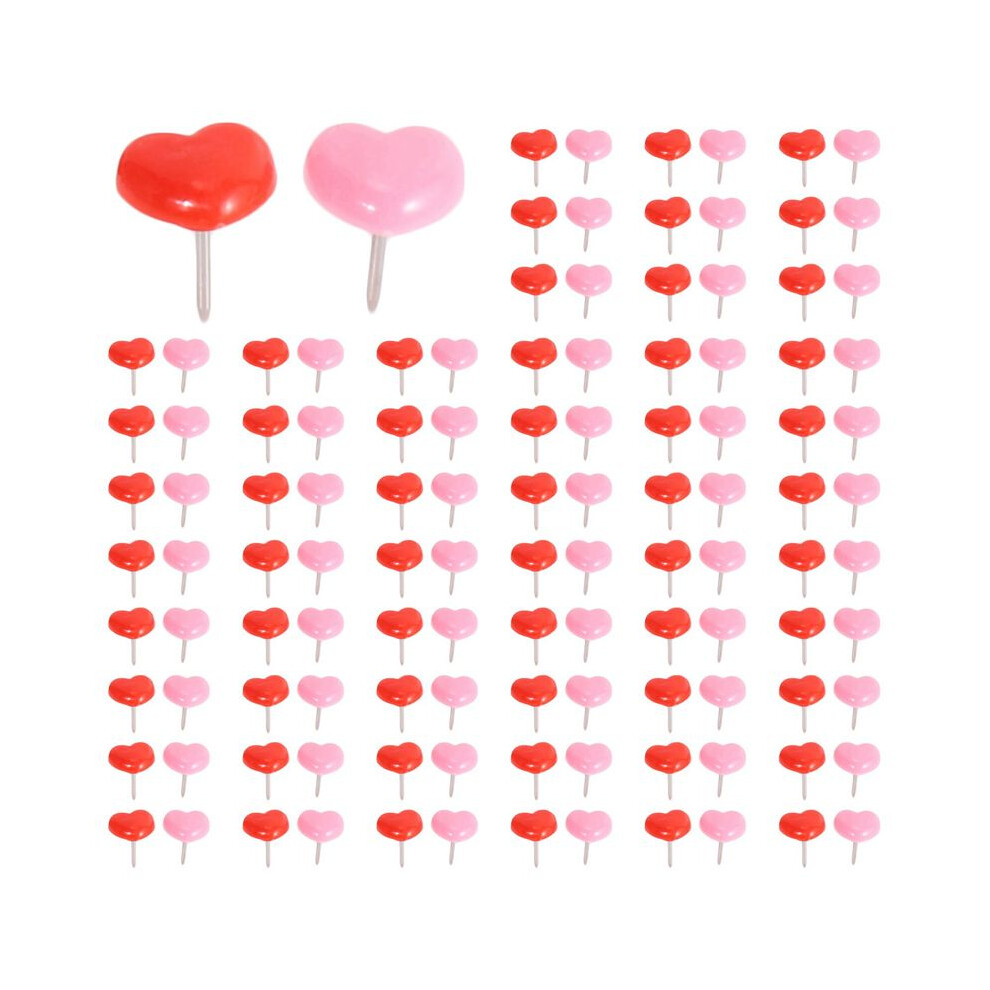 200 Pcs Heart Push Pins, Red Bulletin Boards Thumb Tacks, Cute Wall Tacks Decorative For Cork Board Home And Office 6033391838260