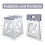 Foldable Step Stool,12.9" Tall  to 300 Lb Sturdy Plastic Folding Step Stool, Portable Small, Compact Folding Stool 9
